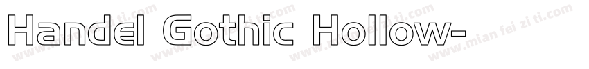 Handel Gothic Hollow字体转换